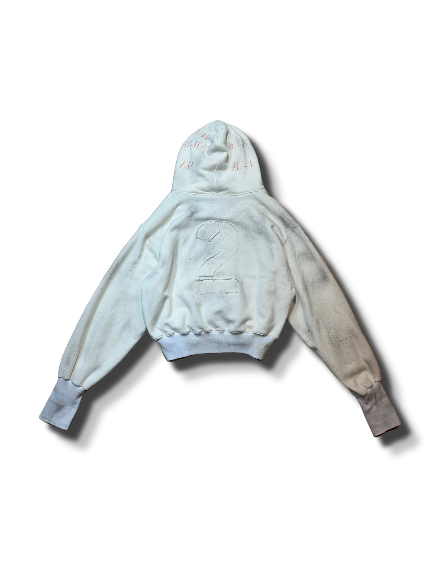 2c4 'PHASE" White hoodie 2 cropped