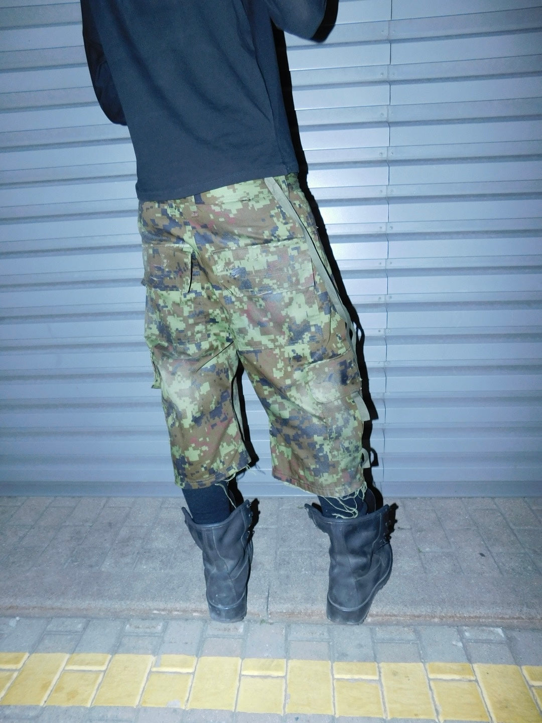 Green camo cargo shorts 2C5