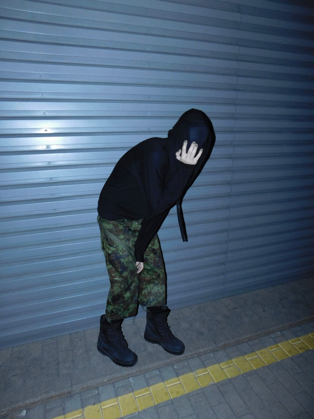 Green camo cargo shorts 2C5