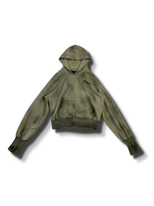 2c4  'PHASE' Sand hoodie 2 cropped