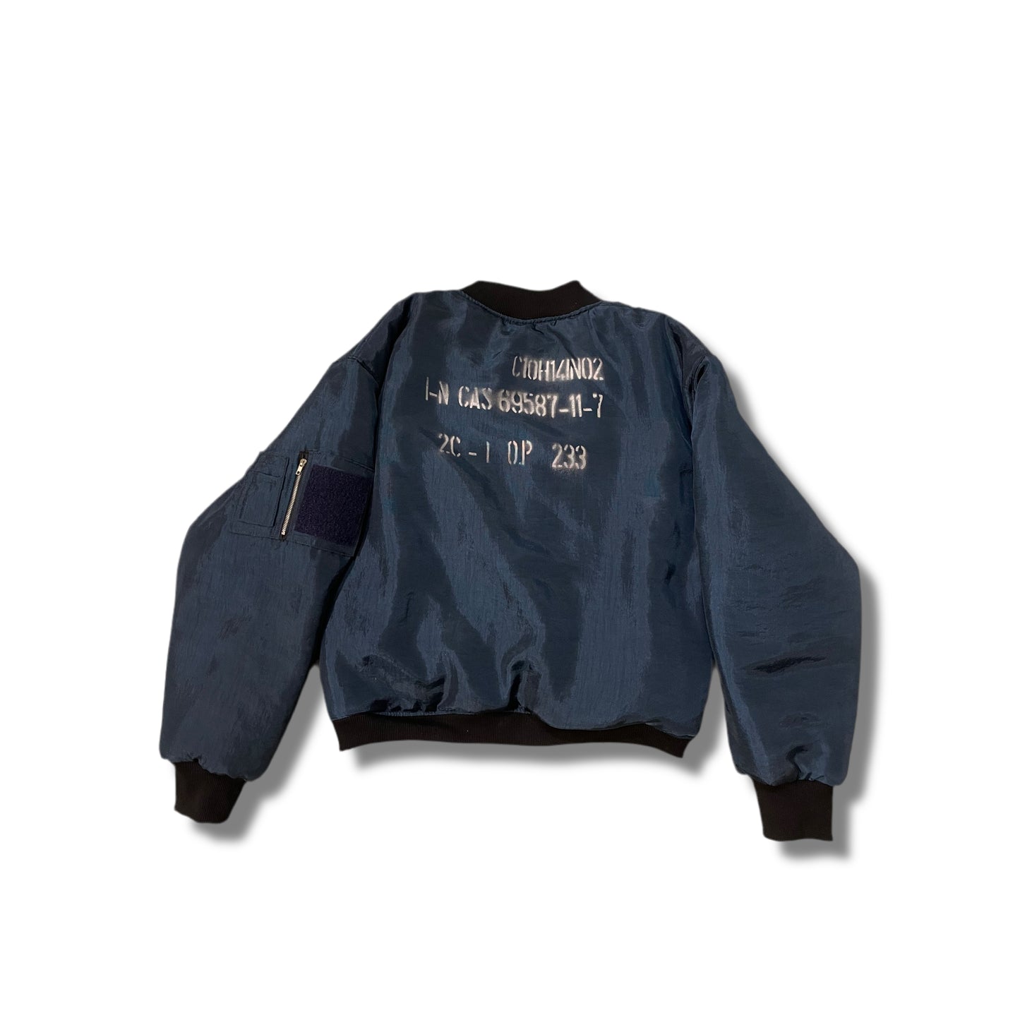 Reversible bomber jacket green/blue