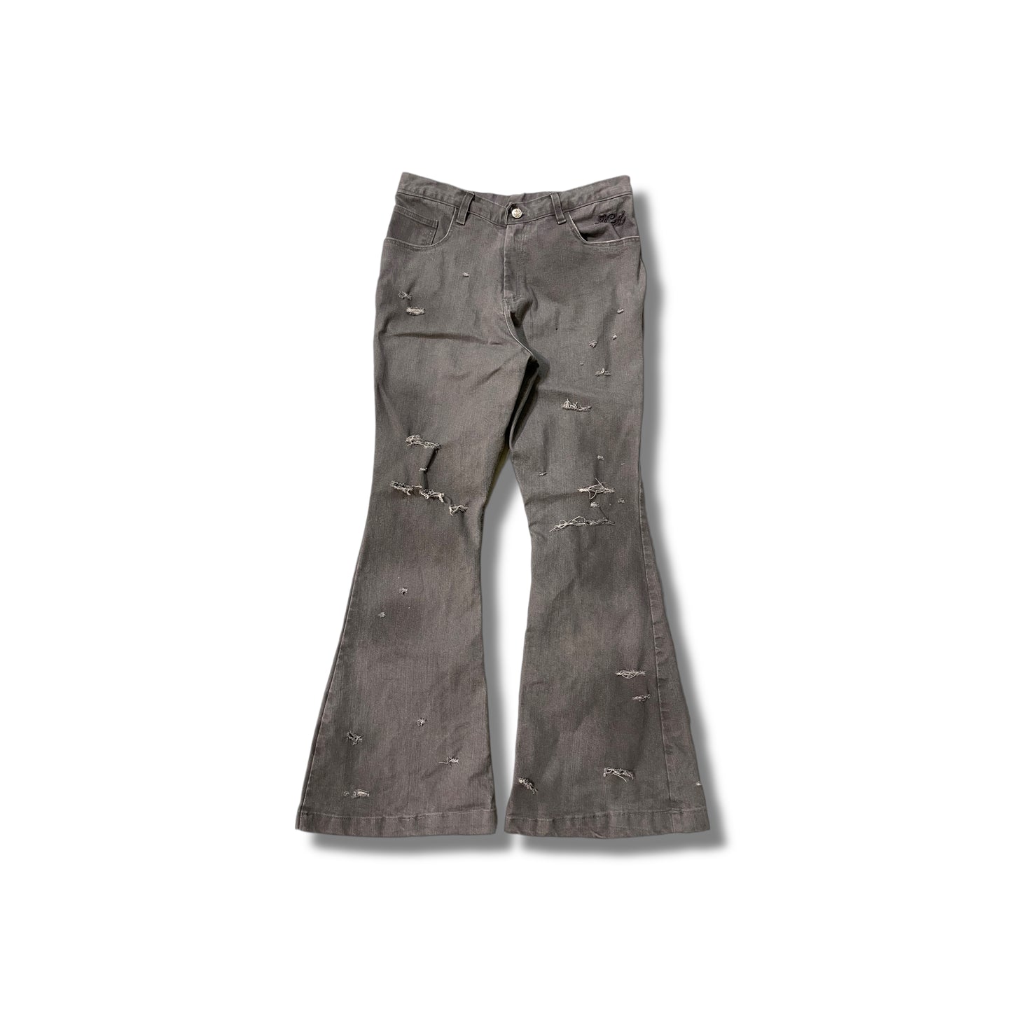 Flared jeans dirty/distressed grey