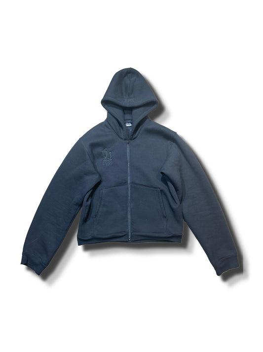 2c4 'ESSENTIAL' zip hoodie 2 black