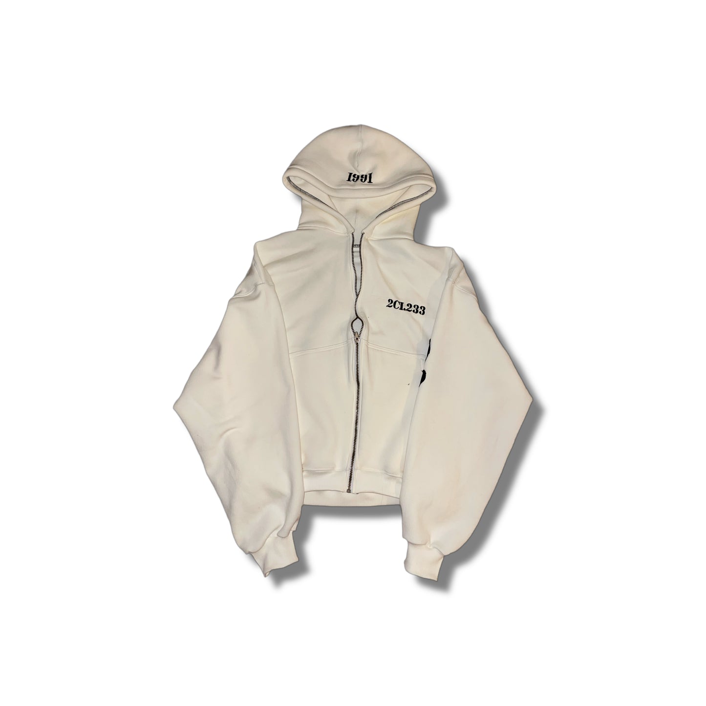 Hoodie "2" white