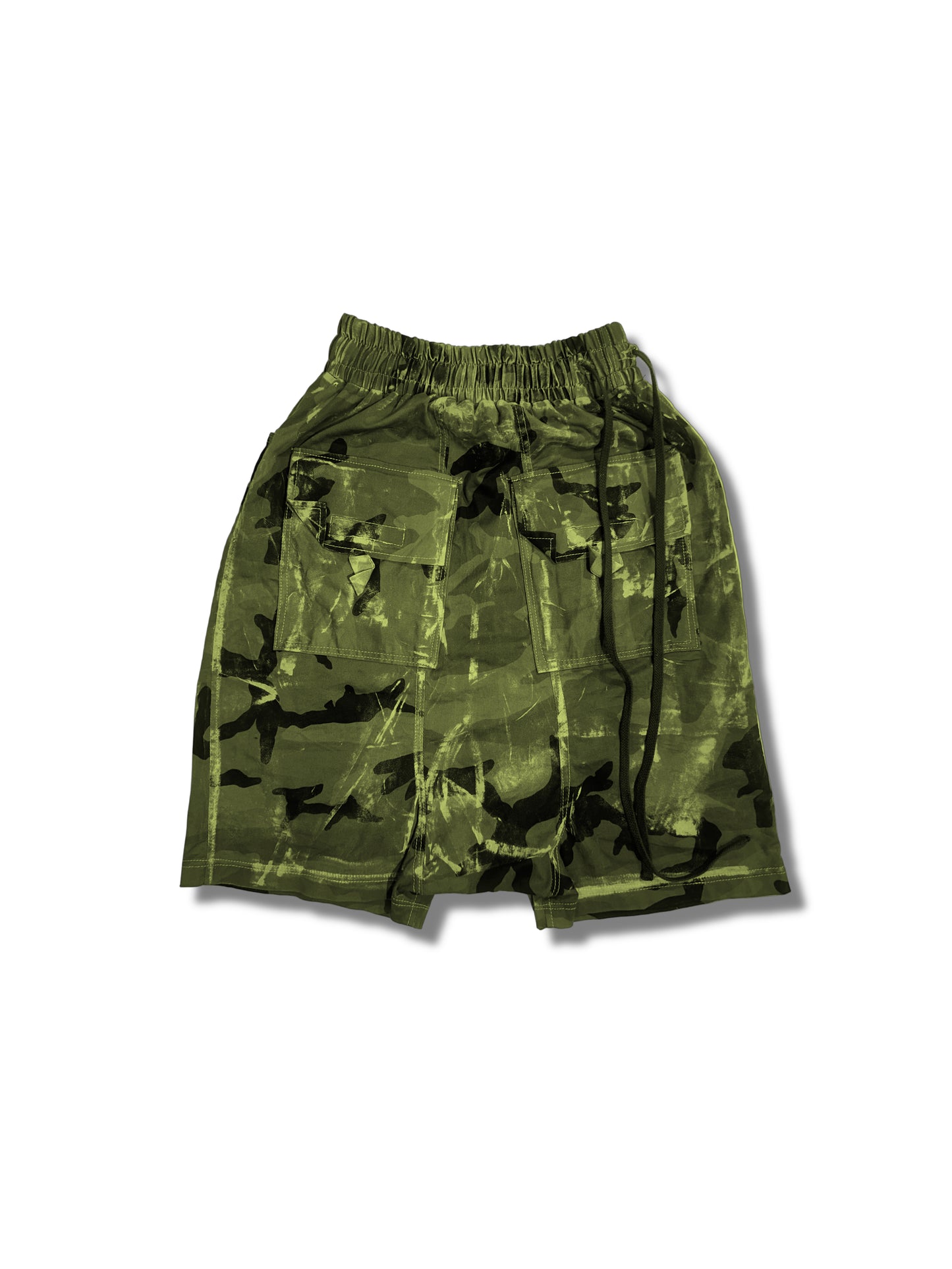 ‘ARMY’ Drop-crotch shorts