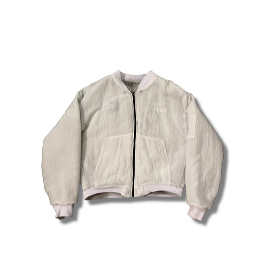 Reversible bomber jacket white/dirty white