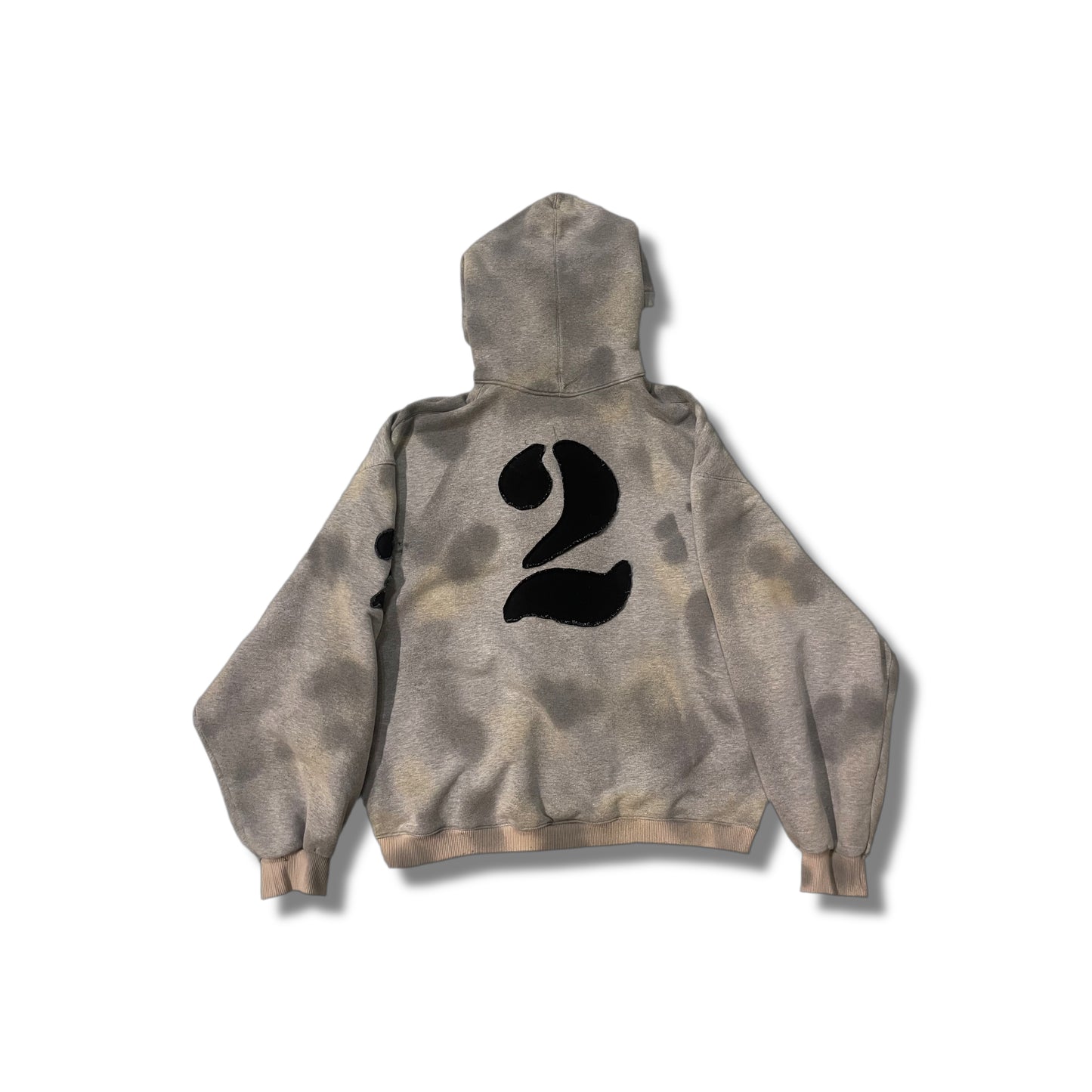 Hoodie "2" dirty grey