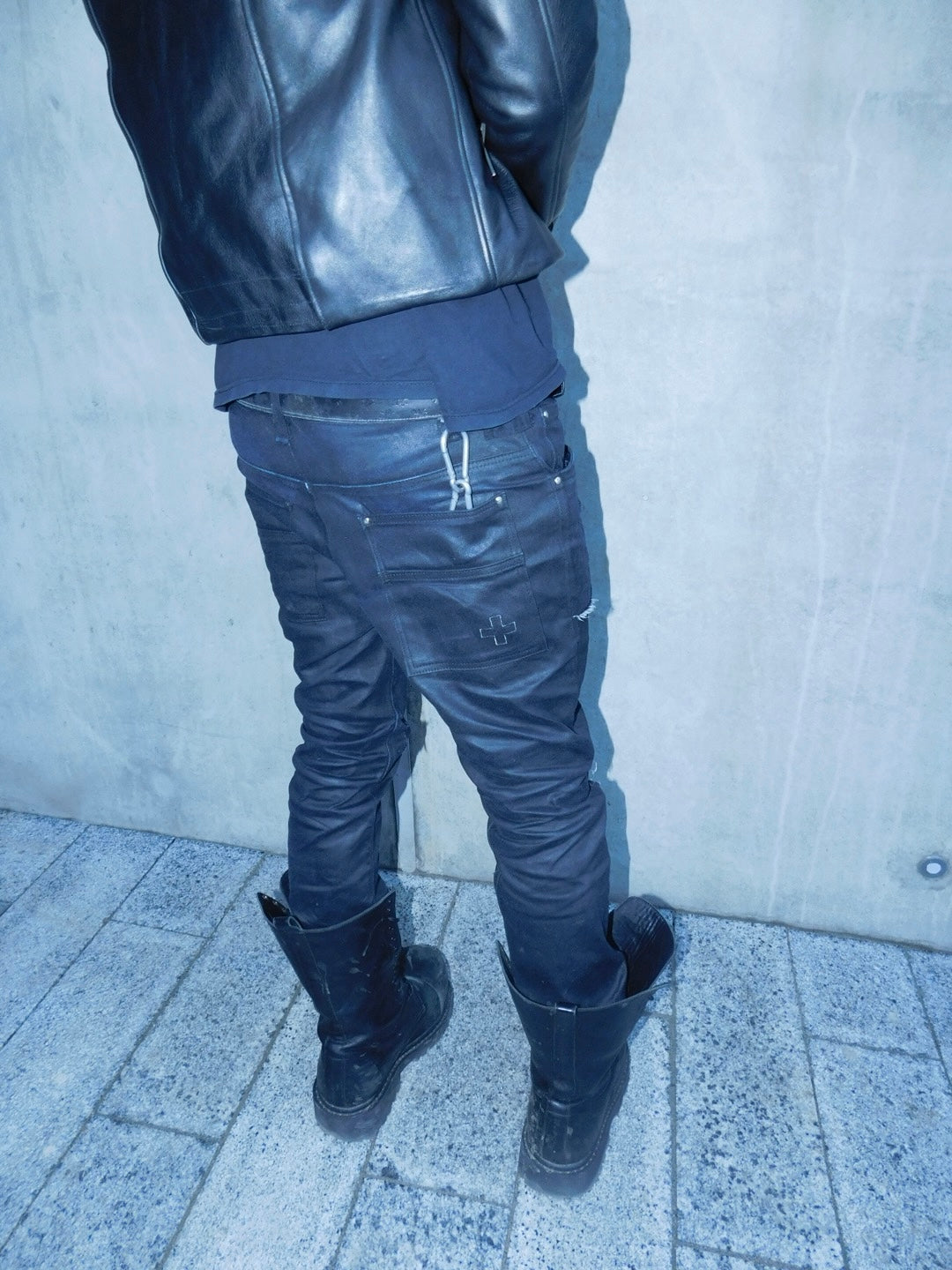 TXN-1 waxed slim jeans