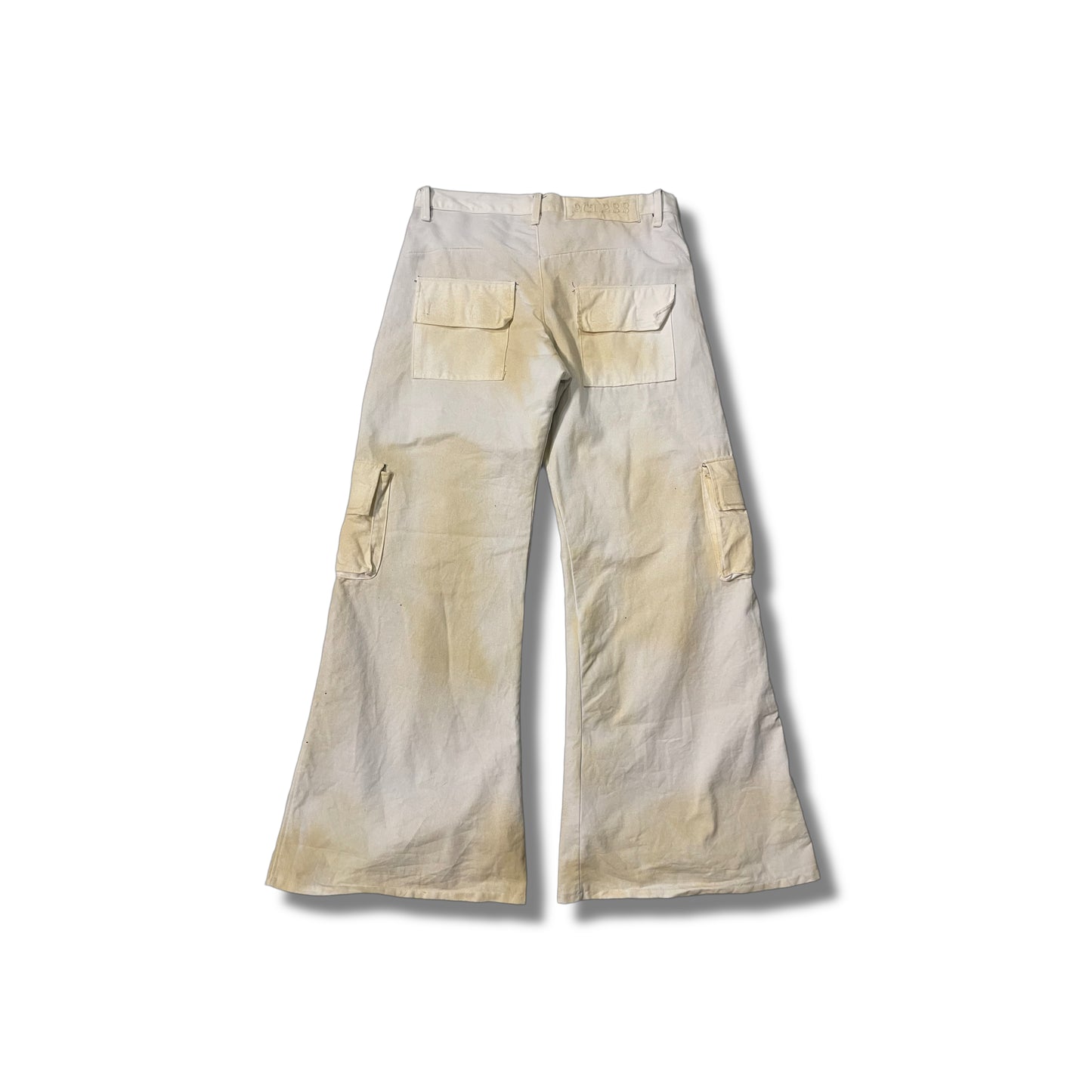 Army flared jeans yellowed