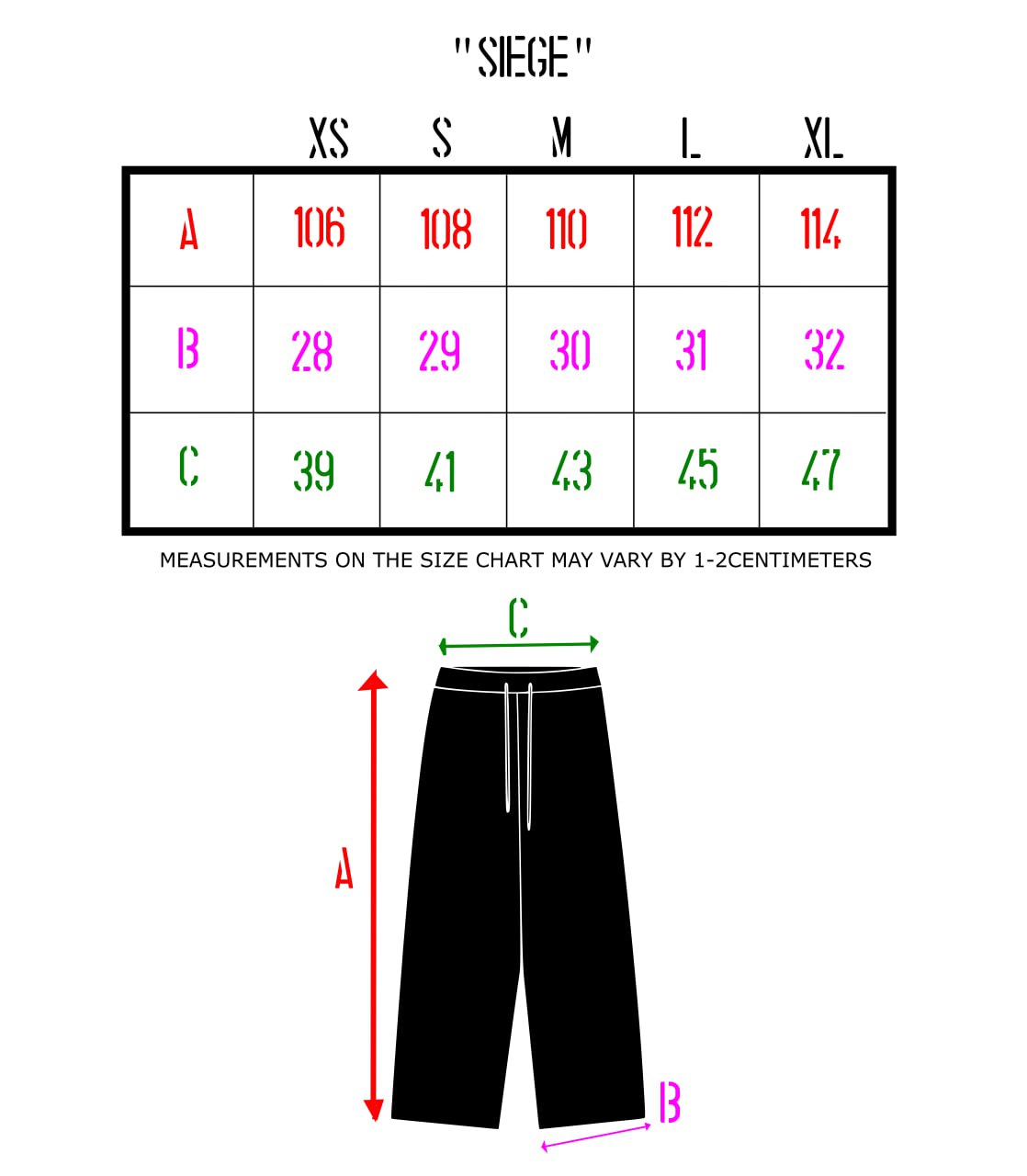 2c4 'SIEGE' Arctic camo split pants