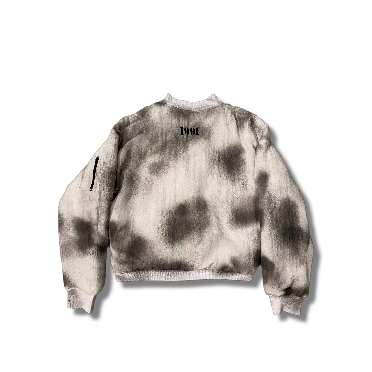 Reversible bomber jacket white/dirty white