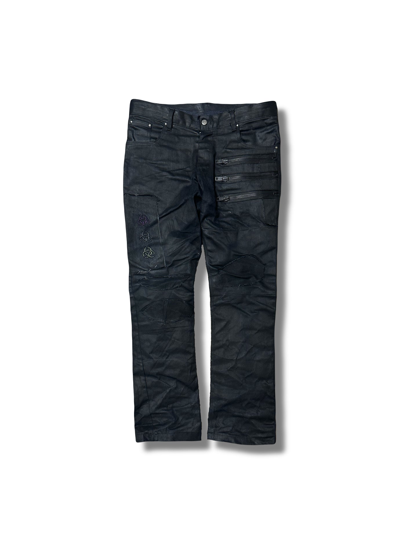 TXN-1 waxed slim jeans