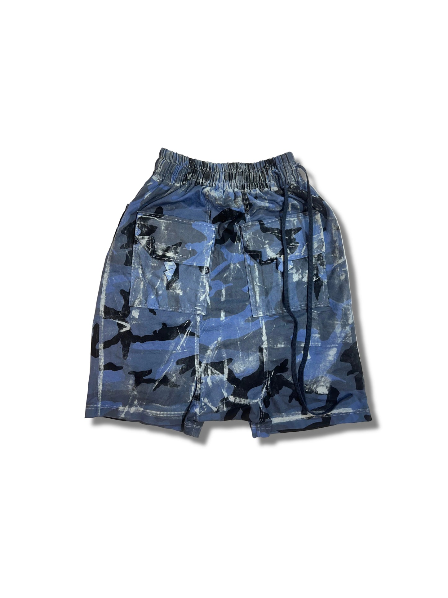 “NAVY” Drop-crotch shorts