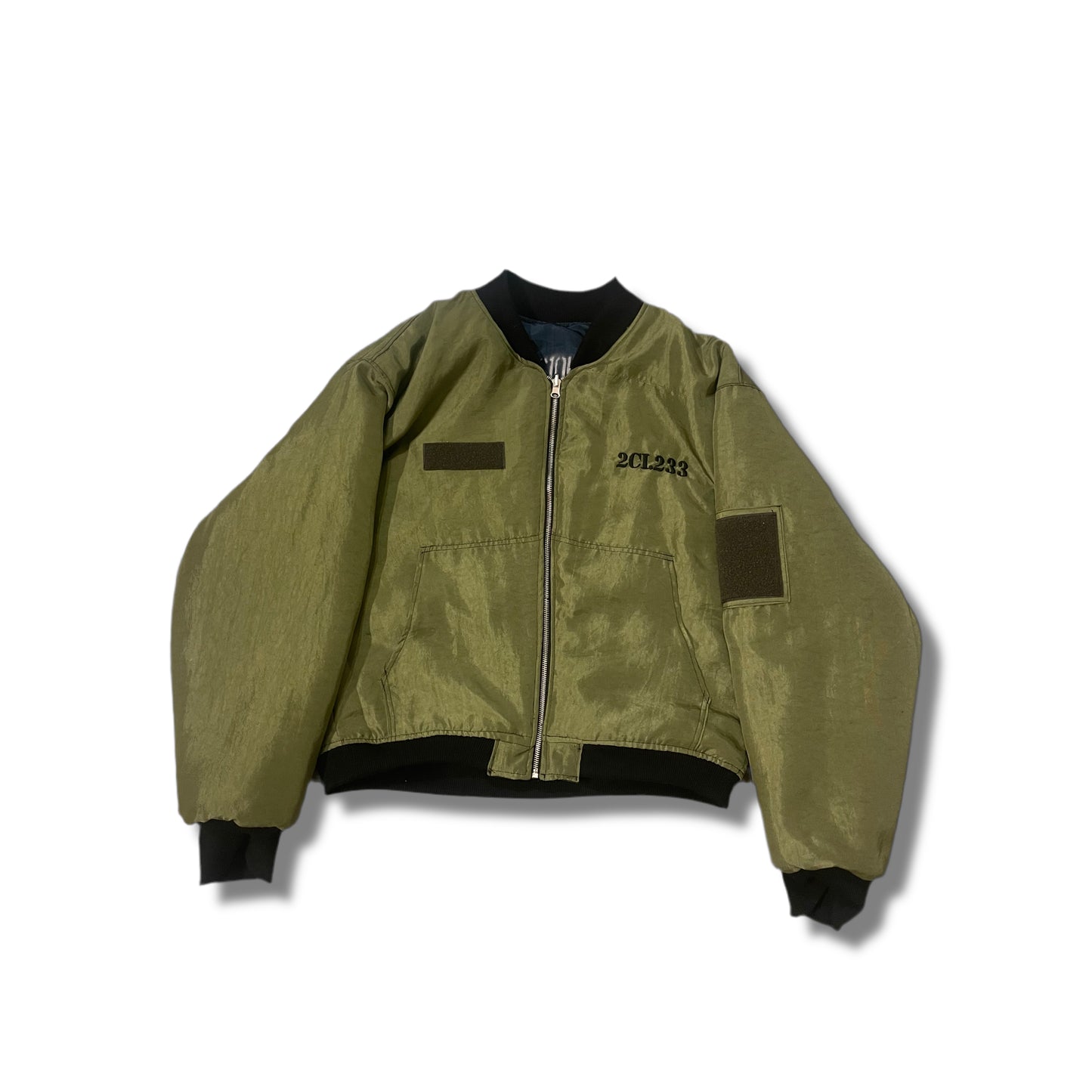 Reversible bomber jacket green/blue