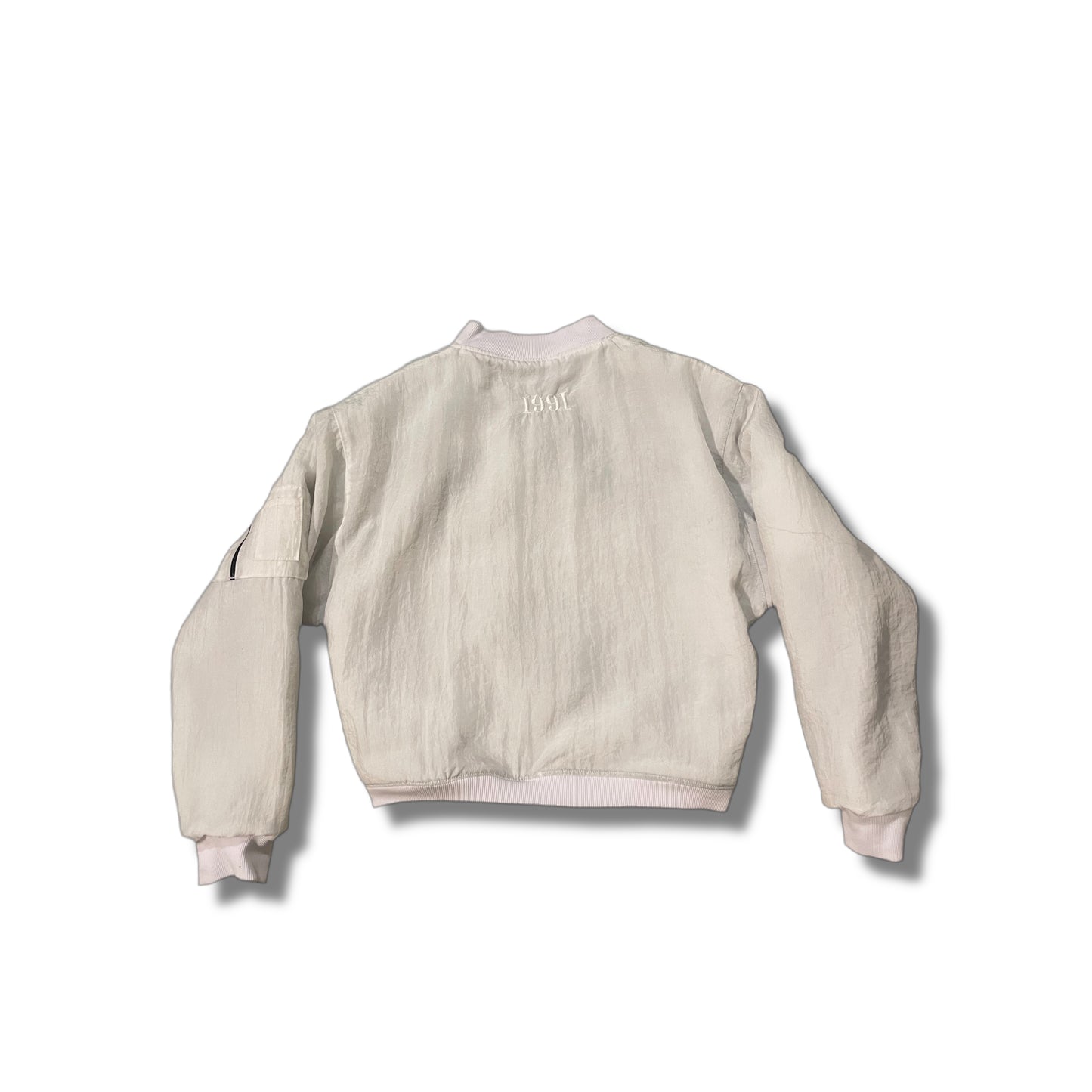 Reversible bomber jacket white/dirty white