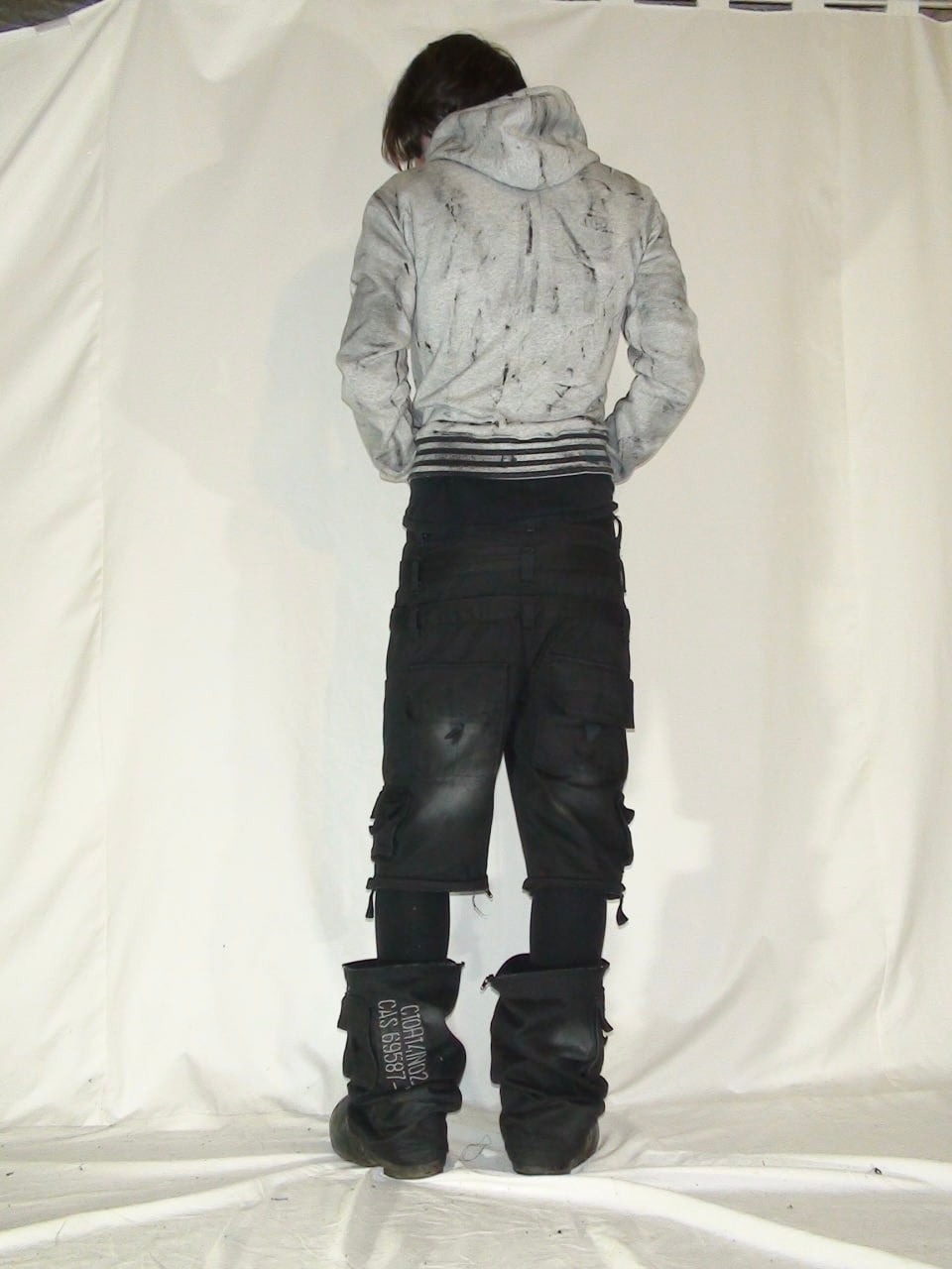 2c4 'VEIL" zip hoodie grey