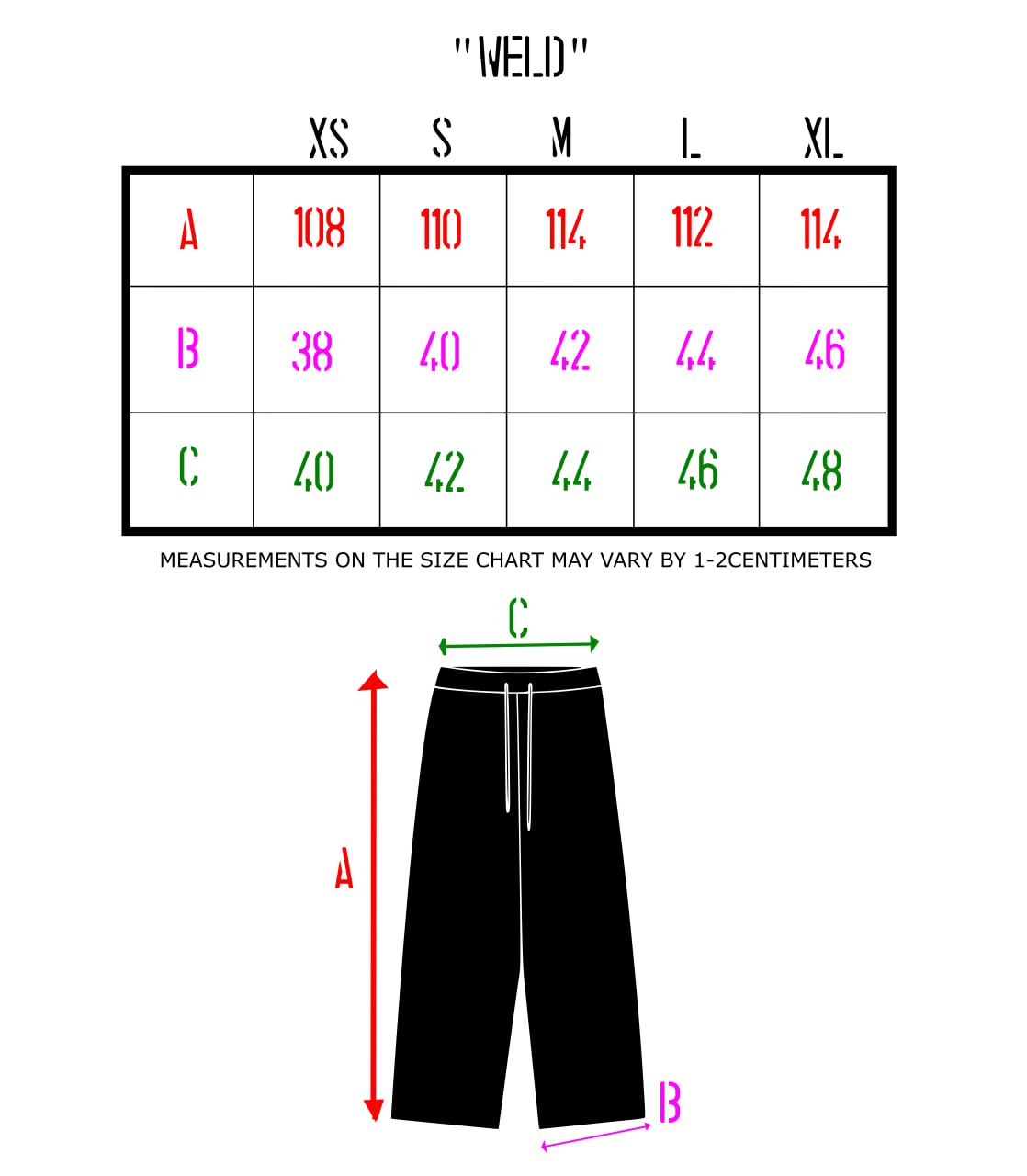 2c4 'WELD' Black flared pants