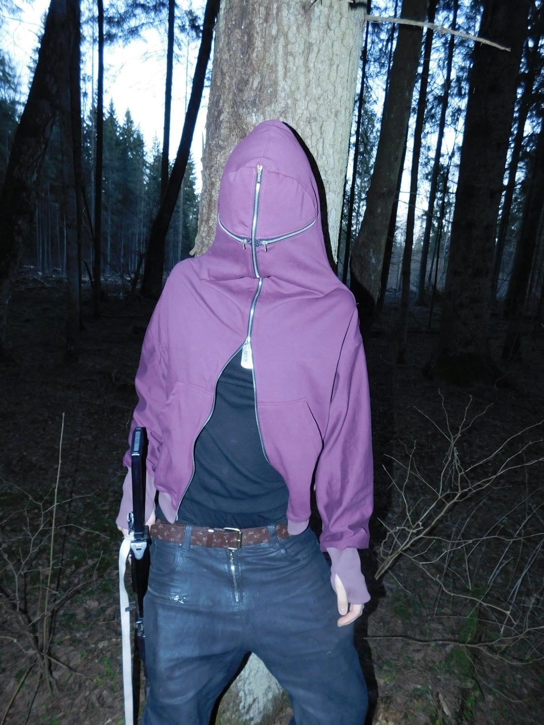 3BH  full zip hoodie purple